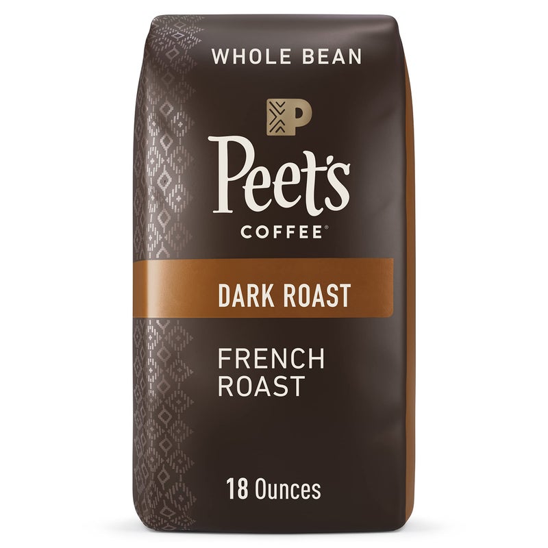 Peet's Coffee, Dark Roast Whole Bean Coffee - French Roast 18 Ounce Bag - Image 1